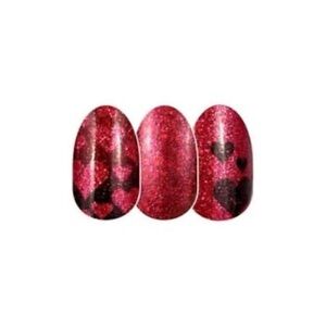 HEART OF THE MATTER Retired Color Street Red and Black Heart Nail Strips
